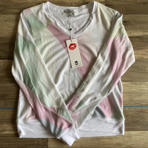 Wildfox Kaleidoscope Sweatshirt Baggy Beach Jumper - Picture 6 of 11